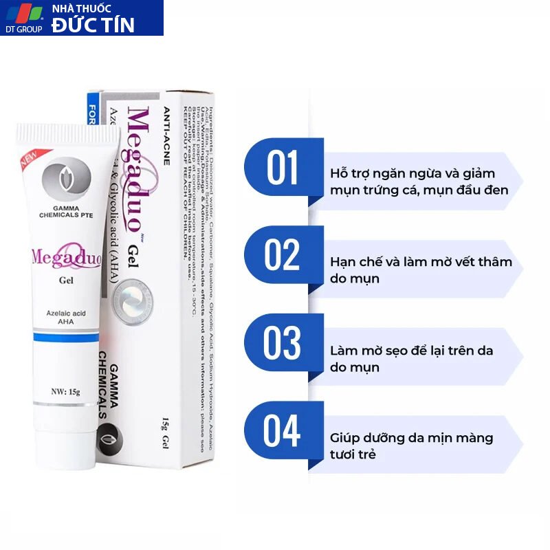 Gel Dưỡng Hỗ Trợ Giảm Mụn, Làm Mờ Thâm Mụn Megaduo Anti-Acne Gel 15g 20 kem3