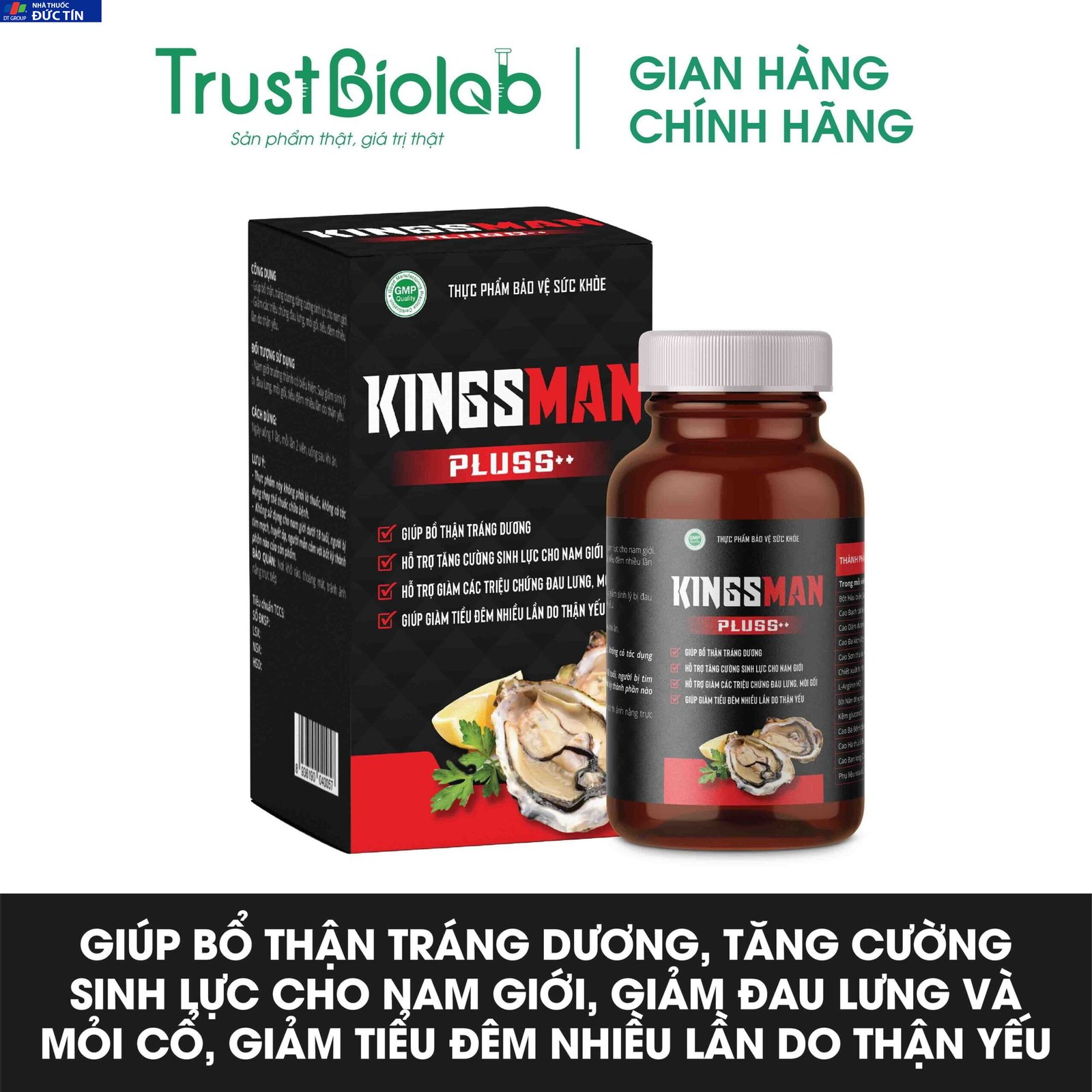 KINGSMAN Pluss++ Thực phẩm bảo vệ sức khỏe, Tăng cường sinh lực cho nam giới chính hãng 16 kingmen