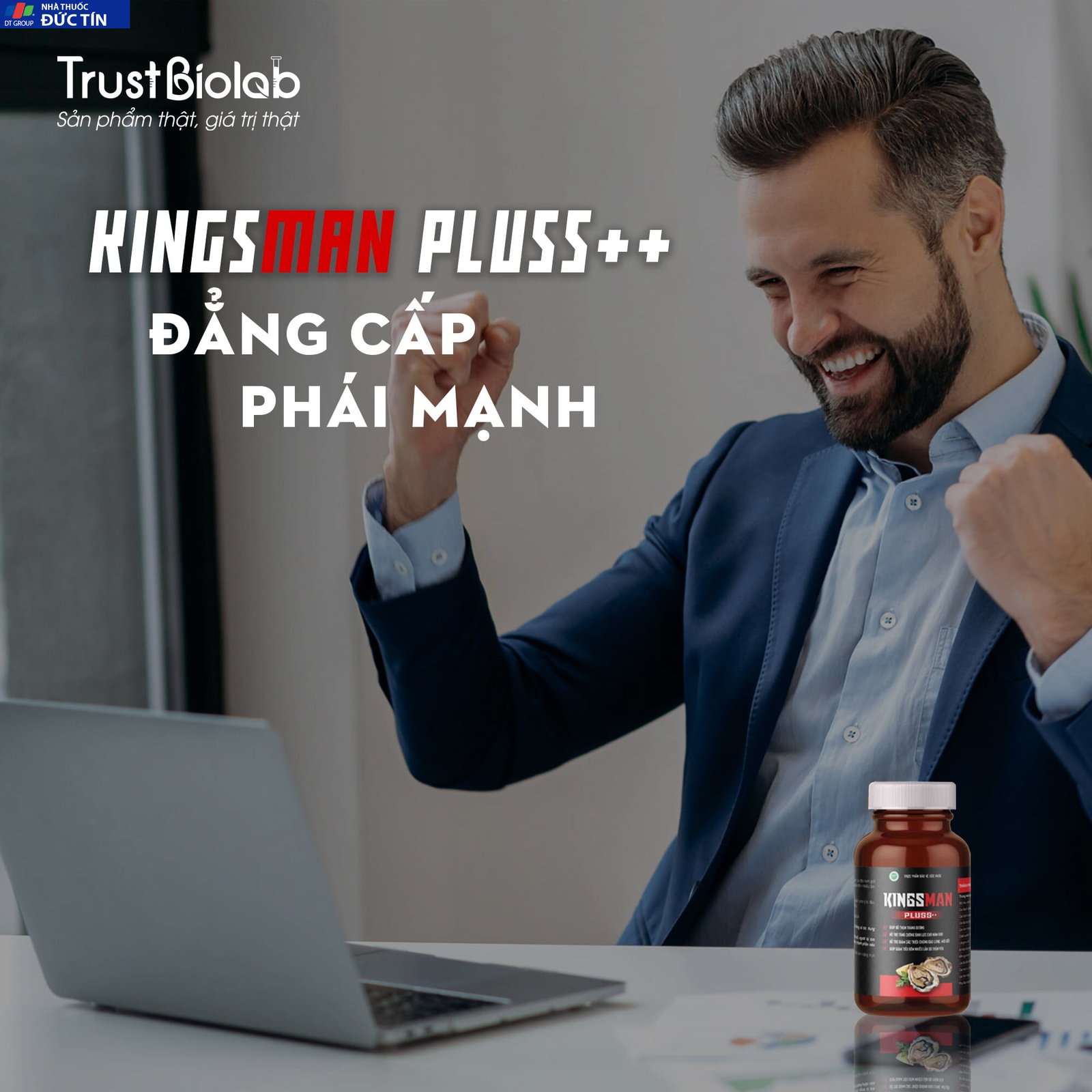 KINGSMAN Pluss++ Thực phẩm bảo vệ sức khỏe, Tăng cường sinh lực cho nam giới chính hãng 15 kingmen2