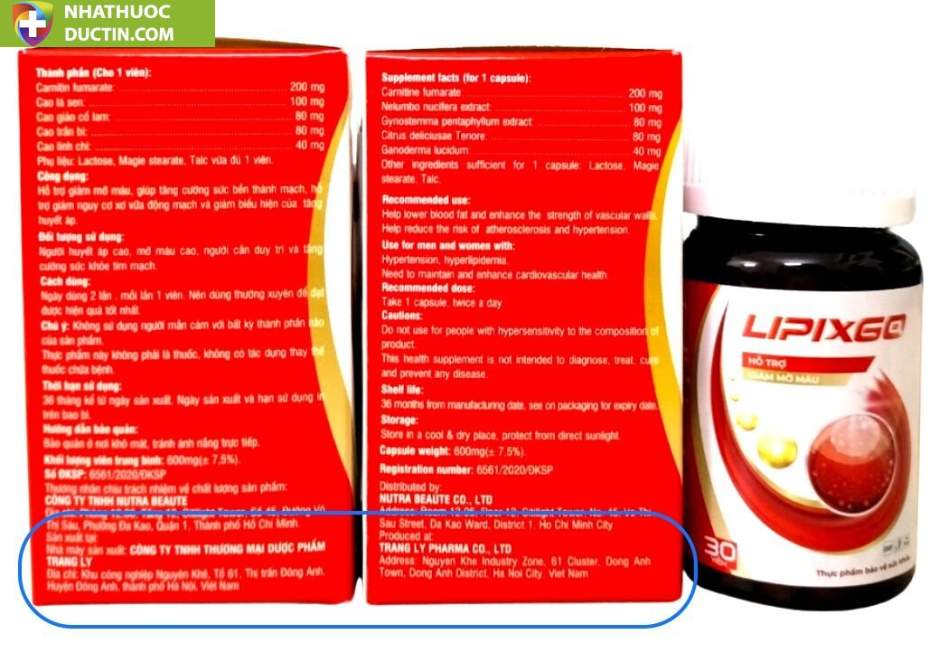 Combo 24 hộp lipixgo, viên uống hỗ trợ giảm mỡ máu 20 li5 1
