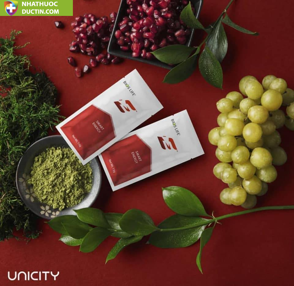 Bios Life E Unicity vị táo sour apple tăng cường năng lượng Hộp 30 gói 16 life4