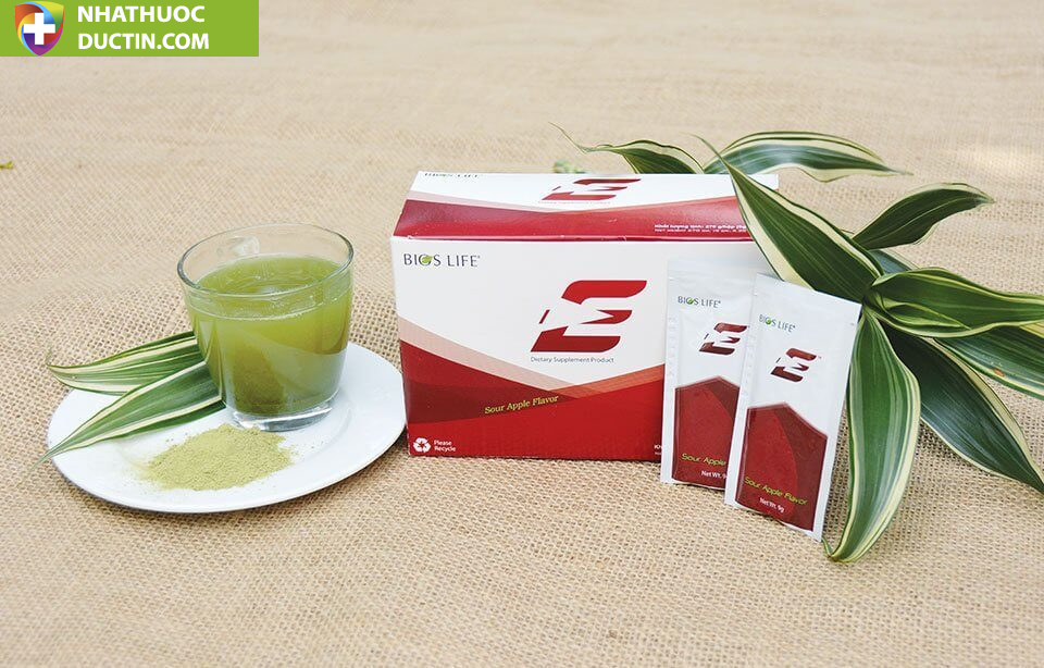 Bios Life E Unicity vị táo sour apple tăng cường năng lượng Hộp 30 gói 15 life5