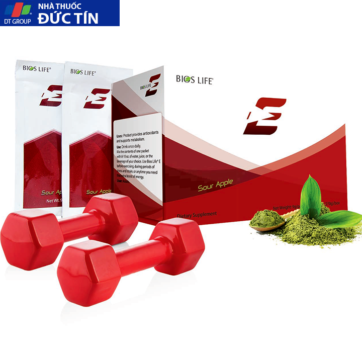 Bios Life E Unicity vị táo sour apple tăng cường năng lượng Hộp 30 gói 14 life6 1
