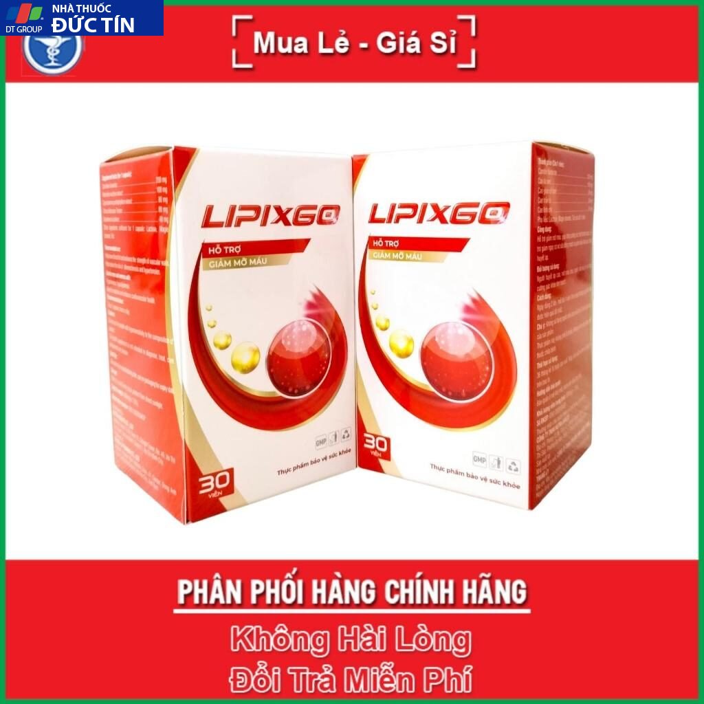 Combo 10 hộp Viên uống Lipixgo hỗ trợ giảm mỡ máu tim mạch 16