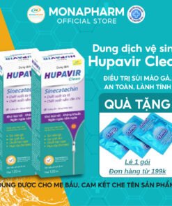 Alternative view of Dung Dịch Vệ Sinh Nam Nữ Hupavir Sinecatechin Clean HPV Giảm Sùi Mào Gà, Ngừa Viêm Làm Sạch An Toàn Cho Mẹ Bầu 120ml
