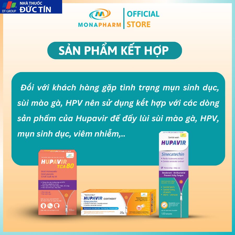 Dung Dịch Vệ Sinh Nam Nữ Hupavir Sinecatechin Clean HPV Giảm Sùi Mào Gà, Ngừa Viêm Làm Sạch An Toàn Cho Mẹ Bầu 120ml 23 mona6