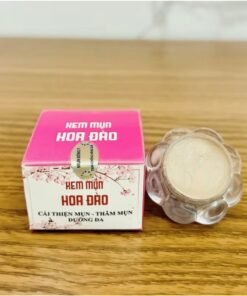 Kem Mụn Đông Y Hoa Đào-Kem Chấm Mụn - Mờ Thâm , Sạch Nám,Trắng Da- Kem mụn hoa đào