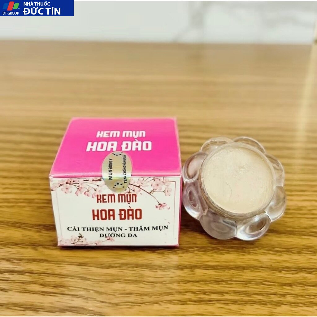 Kem Mụn Đông Y Hoa Đào-Kem Chấm Mụn - Mờ Thâm , Sạch Nám,Trắng Da- Kem mụn hoa đào 17 mubn1