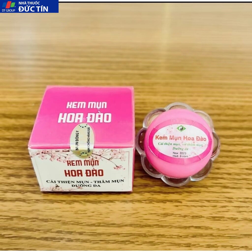 Kem Mụn Đông Y Hoa Đào-Kem Chấm Mụn - Mờ Thâm , Sạch Nám,Trắng Da- Kem mụn hoa đào 14 mun3