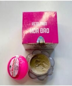 Kem Mụn Đông Y Hoa Đào-Kem Chấm Mụn - Mờ Thâm , Sạch Nám,Trắng Da- Kem mụn hoa đào 11 mun5