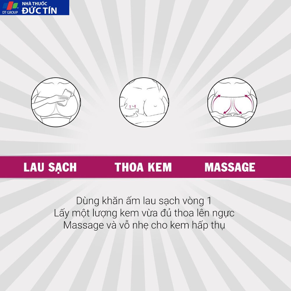 Kem nở ngực làm săn chắc ngực toàn diện giúp nâng ngực đầy đặn, tự nhiên, hỗ trợ săn chắc vòng một thêm tự tin 60g 22 nonguc9