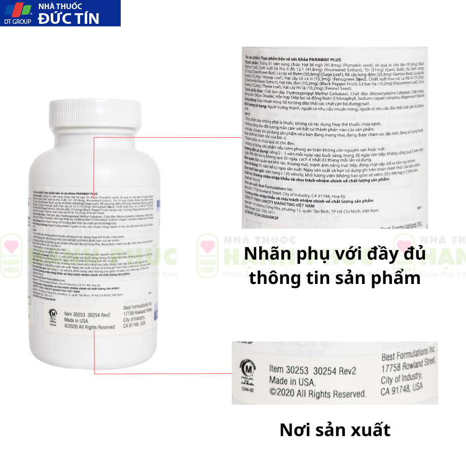 Diệt Ký Sinh Trùng Cơ Thể PARAWAY PLUS Unicity 26 pa2 1
