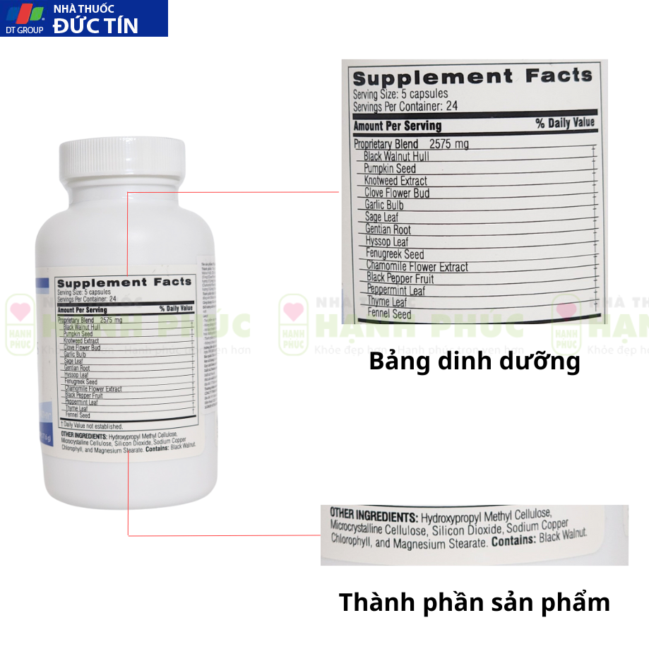 Diệt Ký Sinh Trùng Cơ Thể PARAWAY PLUS Unicity 25 pa3 1