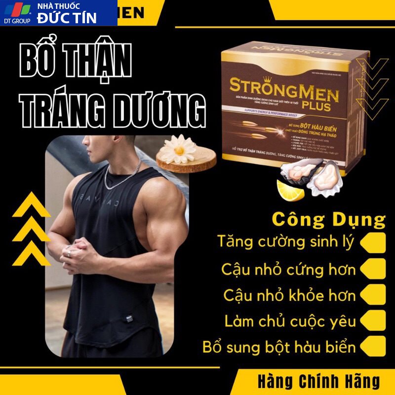 Tăng Cường Sinh Lý Nam Giới STRONG MEN PLUS, Chống Xuất Tinh Sớm, Bổ Thận Tráng Dương 19 strogn3