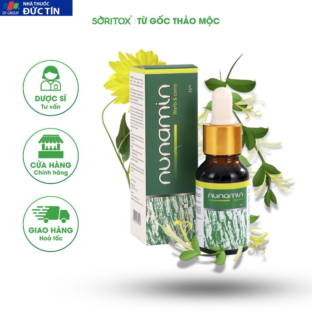 Tinh chất xoá Mụn cóc, Mụn cơm, Mắt cá chân, Chai chân, Mụn thịt, Mụn ruồi chiết suất từ thảo mộc - NUNAMIN SERUM 15ML 26 sui1 5