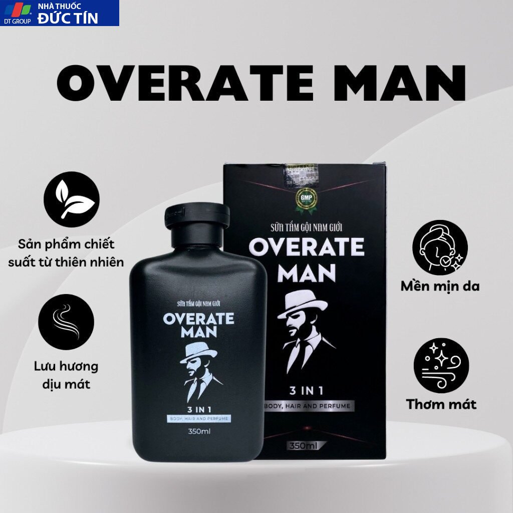 Sữa Tắm Gội Hương Nước Hoa Cho Nam Overate Man 3 IN 1 -HÀNG CAO CẤP- Chai 350ML GIúp Nam Giới Quyến Rũ. 21 tam2