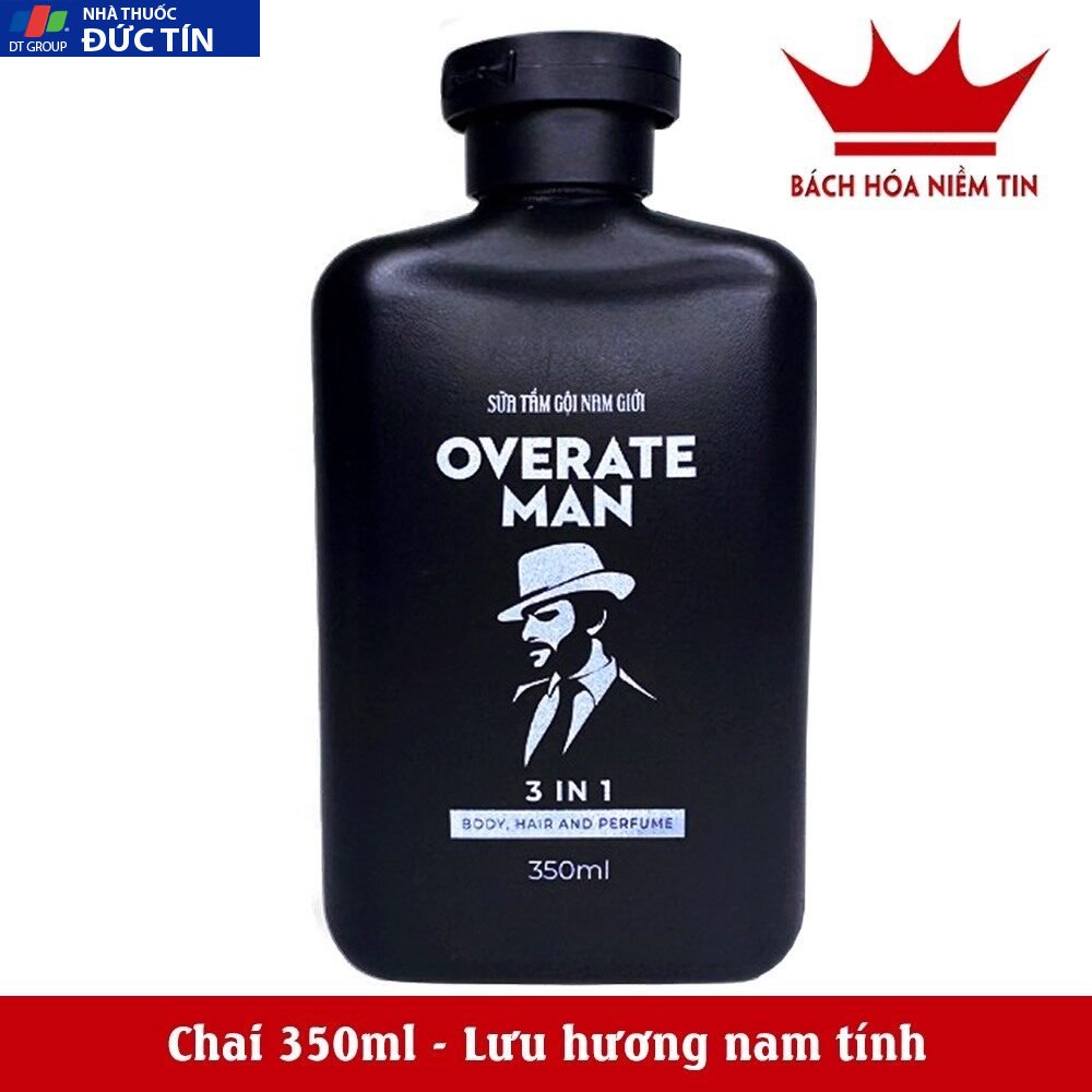 Sữa Tắm Gội Hương Nước Hoa Cho Nam Overate Man 3 IN 1 -HÀNG CAO CẤP- Chai 350ML GIúp Nam Giới Quyến Rũ. 19 tam4