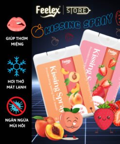 Xịt thơm miệng Feelex Kissing Spray hương vị tự nhiên the mát nhiều mùi hương - 15ml 12 thom2 1