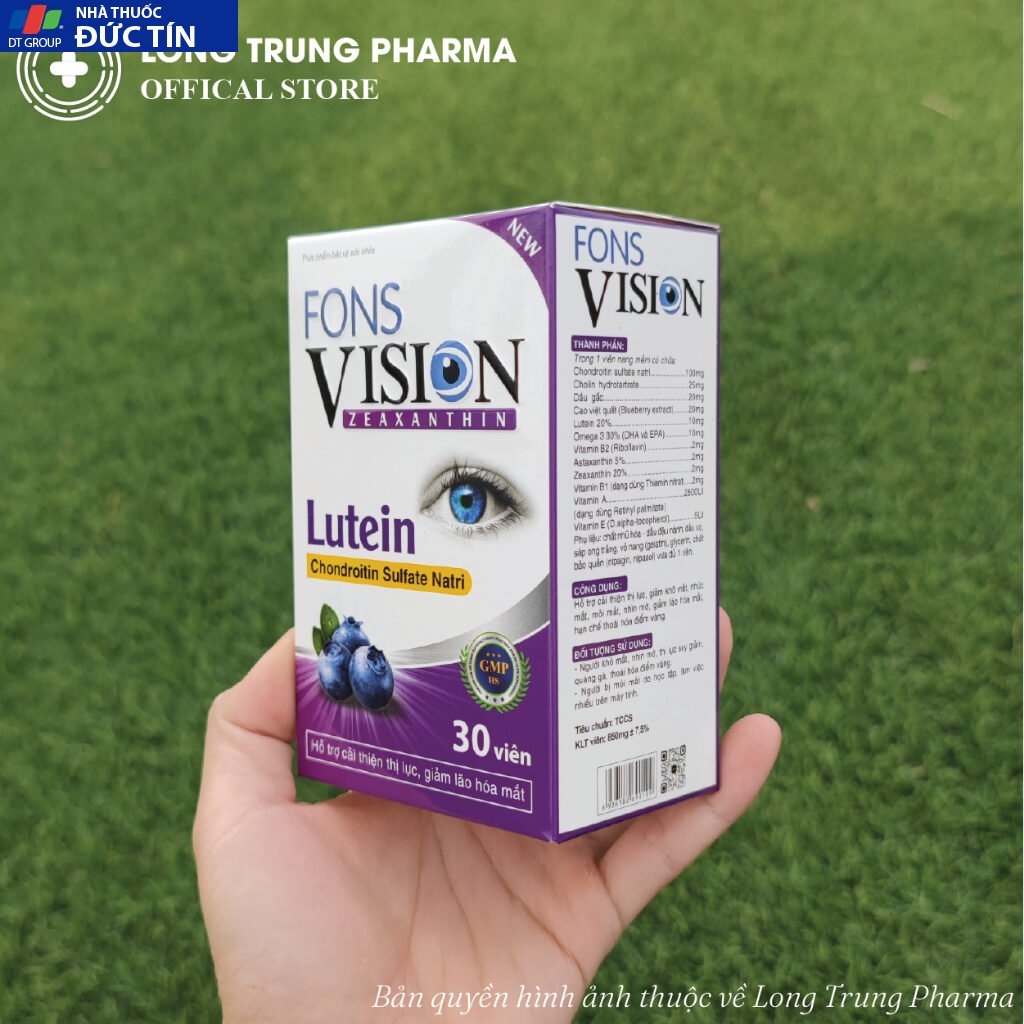 Viên uống bổ mắt Fons Vision - hộp 30 viên giảm mờ mắt, khô mắt, nhức mỏi mắt cho mắt sáng, cải thiện thị lực 26 vi6