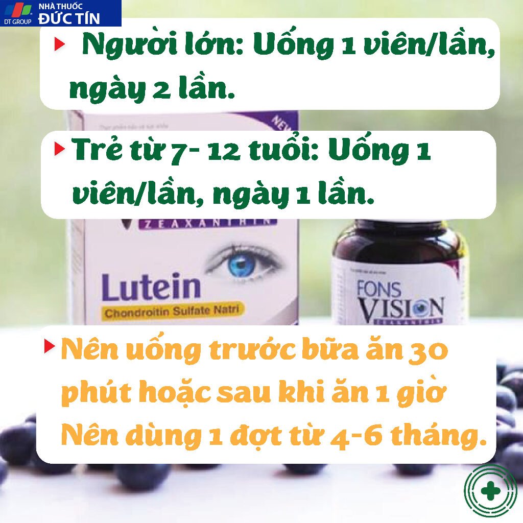 Viên uống bổ mắt Fons Vision - hộp 30 viên giảm mờ mắt, khô mắt, nhức mỏi mắt cho mắt sáng, cải thiện thị lực 23 vi9
