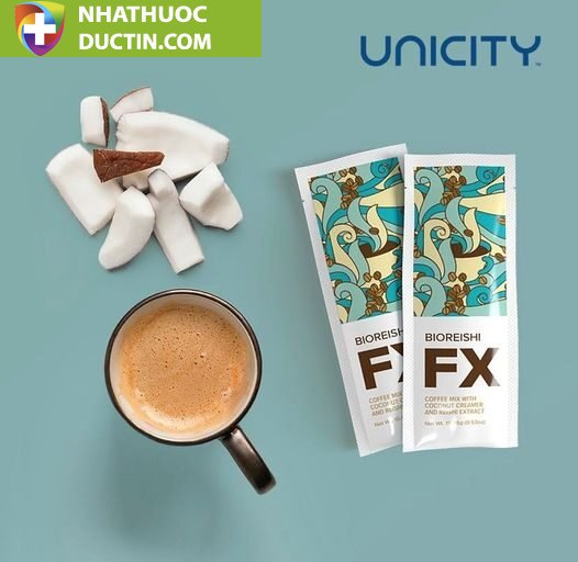 Coffee Unicity BioReiShi FX Cà Phê Linh Chi Không Đường 18 Ca phe