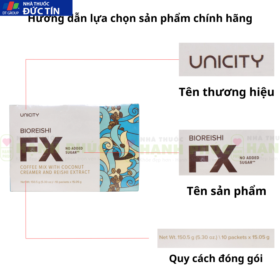 Coffee Unicity BioReiShi FX Cà Phê Linh Chi Không Đường 16 Phan biet ca phe khong duong