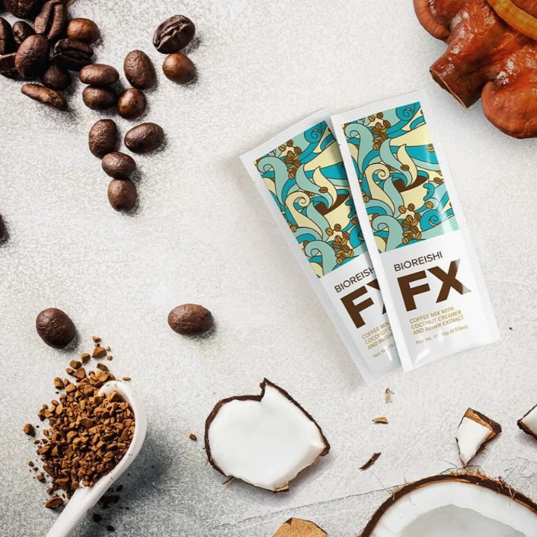 Coffee Unicity BioReiShi FX Cà Phê Linh Chi Không Đường 20 caffe fx unicity khong duong