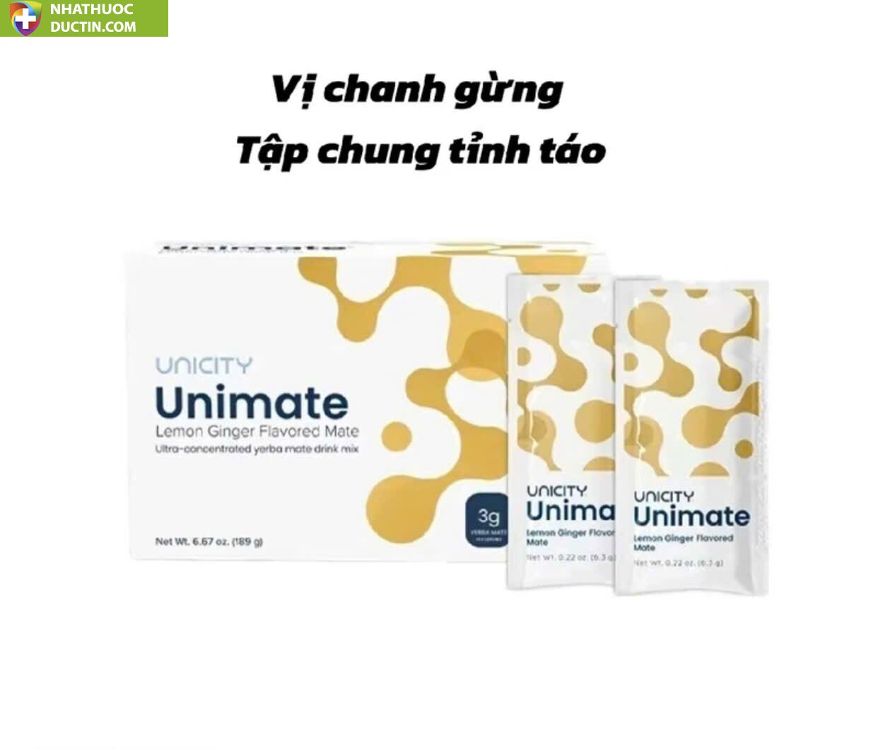 Trà Hạnh Phúc - Unimate vị Chanh Gừng 25 chanh6