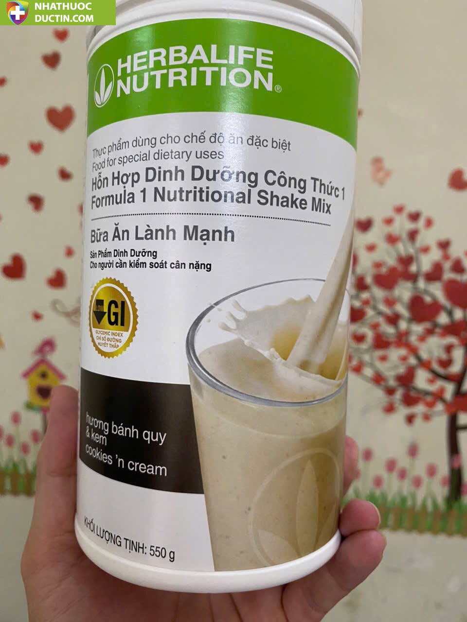 Sữa herbalife F1 bữa ăn lành mạnh herbalife công thức 1 hương bánh quy kem ( 550 Gram ) 13 suaan1 1