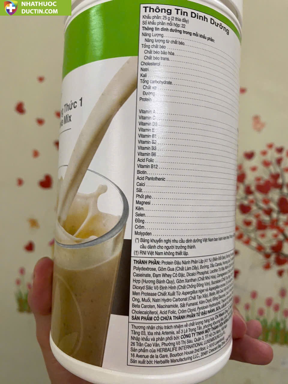 Sữa herbalife F1 bữa ăn lành mạnh herbalife công thức 1 hương bánh quy kem ( 550 Gram ) 12 suaan3