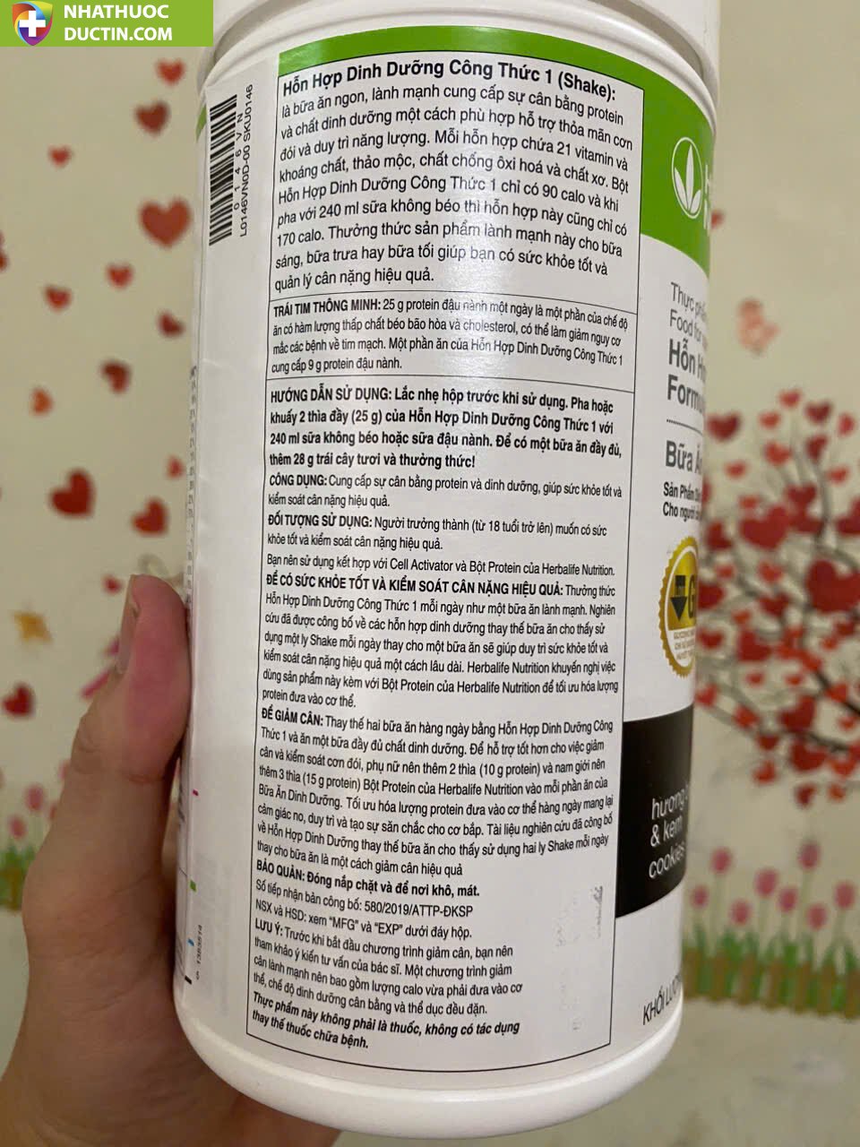 Sữa herbalife F1 bữa ăn lành mạnh herbalife công thức 1 hương bánh quy kem ( 550 Gram ) 10 suana2