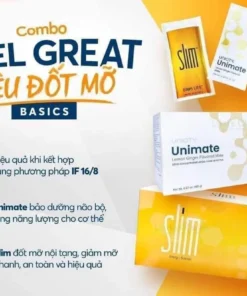 {FEEL GREAT} SLIM VÀ UNIMATE CHANH GỪNG, BỘ ĐÔI SẢN PHẨM TĂNG TỐC ĐỐT MỠ, SỨC KHỎE TIÊU HÓA