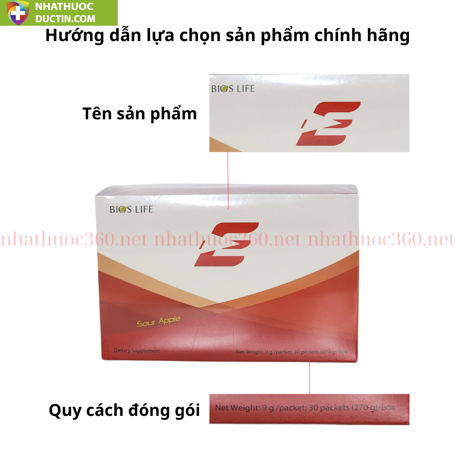 Bios Life E Unicity Sour Apple bổ sung năng lượng và hỗ trợ làm chậm quá trình lão hóa ( Vị Táo) 35 ife3