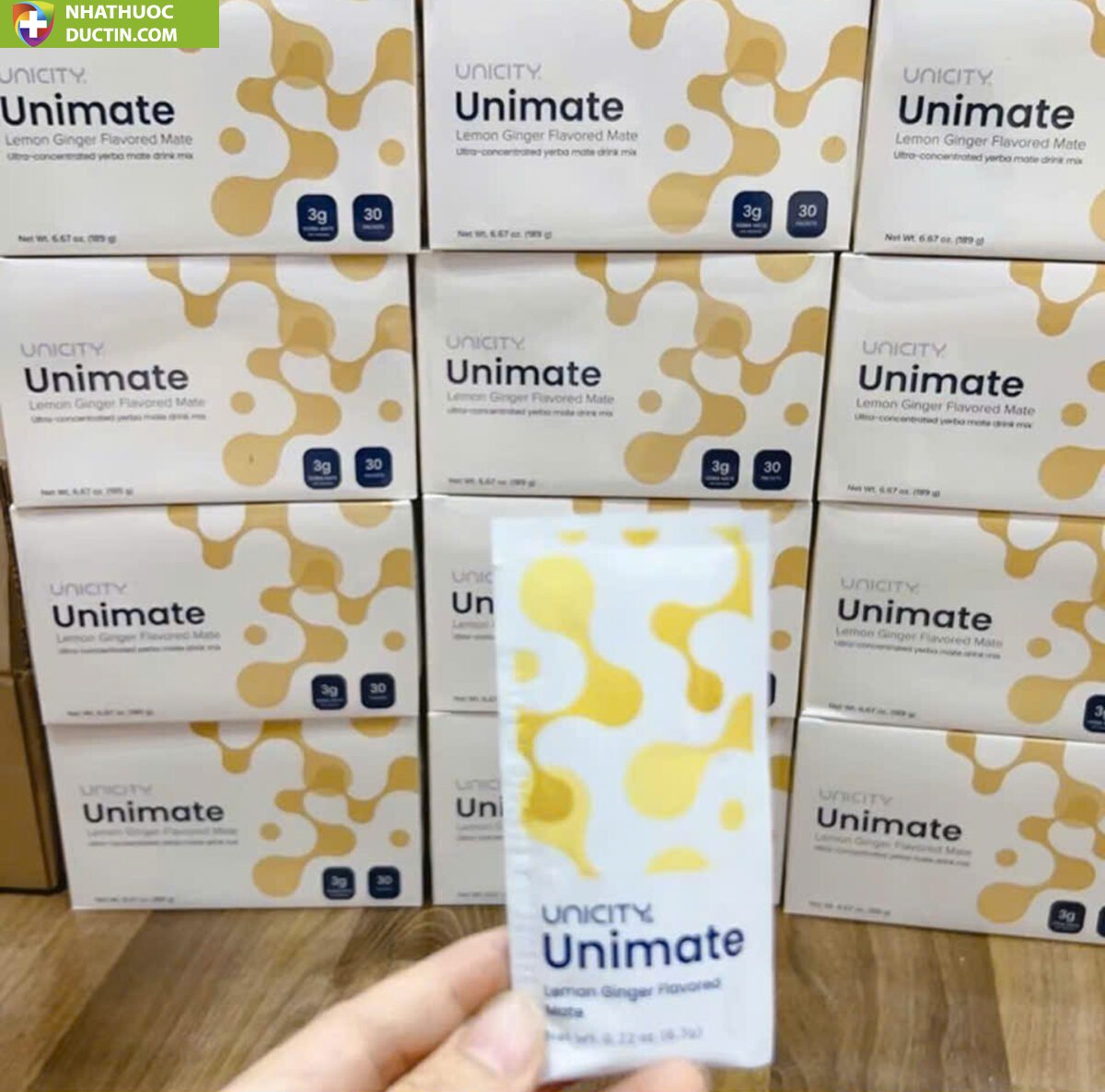 Bột Uống Chanh Gừng Unicity Unimate Lemon Ginger Flavored Mate (Hộp 30 gói) 16 tach5 1