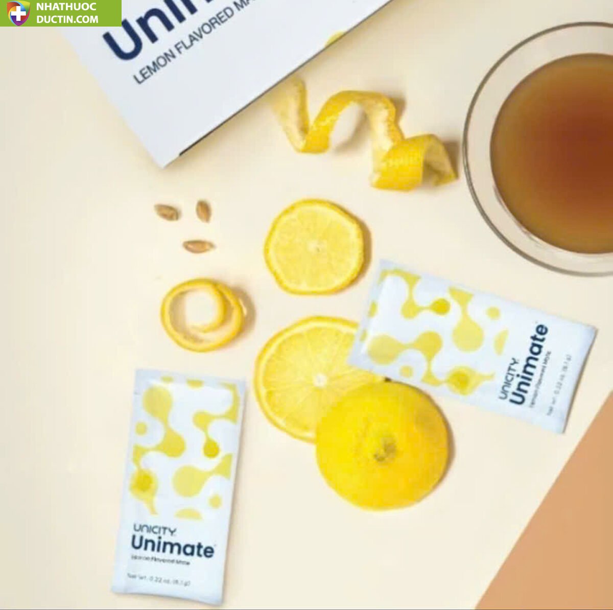 Bột Uống Chanh Gừng Unicity Unimate Lemon Ginger Flavored Mate (Hộp 30 gói) 13 tra1
