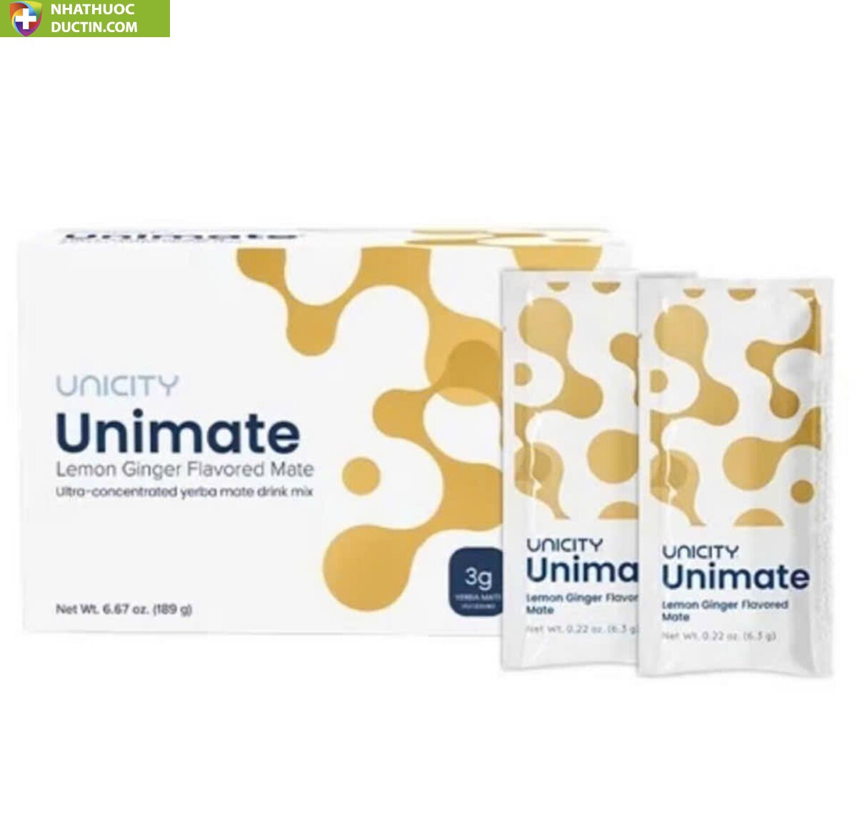 Bột Uống Chanh Gừng Unicity Unimate Lemon Ginger Flavored Mate (Hộp 30 gói) 11 tra3