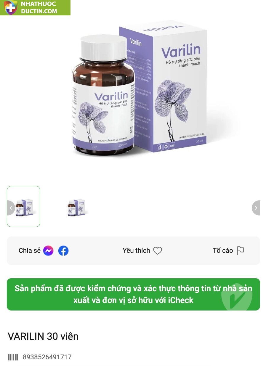 Varilin – Hỗ Trợ Tăng Sức Bền Thành Mạch Giảm Nguy Cơ Suy Giãn Tĩnh Mạch Do Thành Mạch Hiệu Quả 27 air9