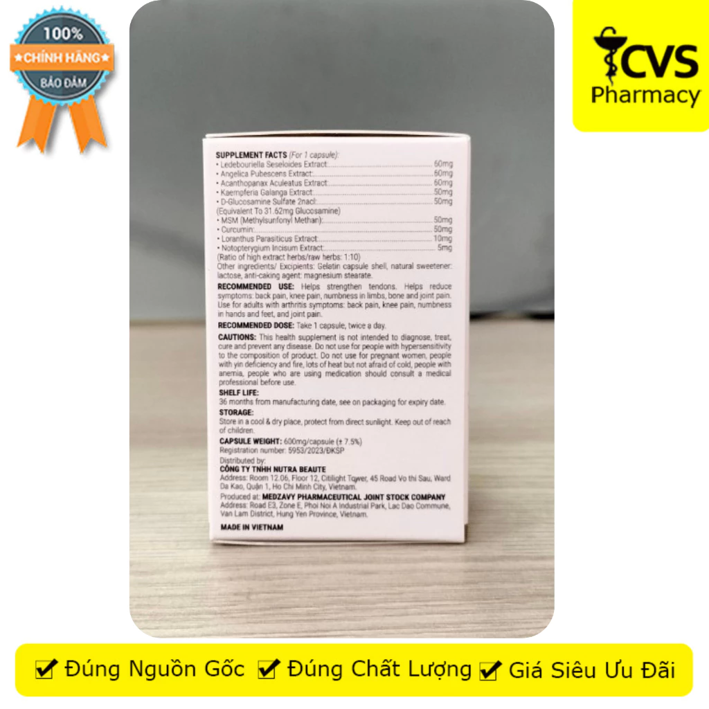 Viên uống J-Flex Hỗ Trợ Giảm Đau Nhức Xương Khớp (Hộp 30 viên) 28