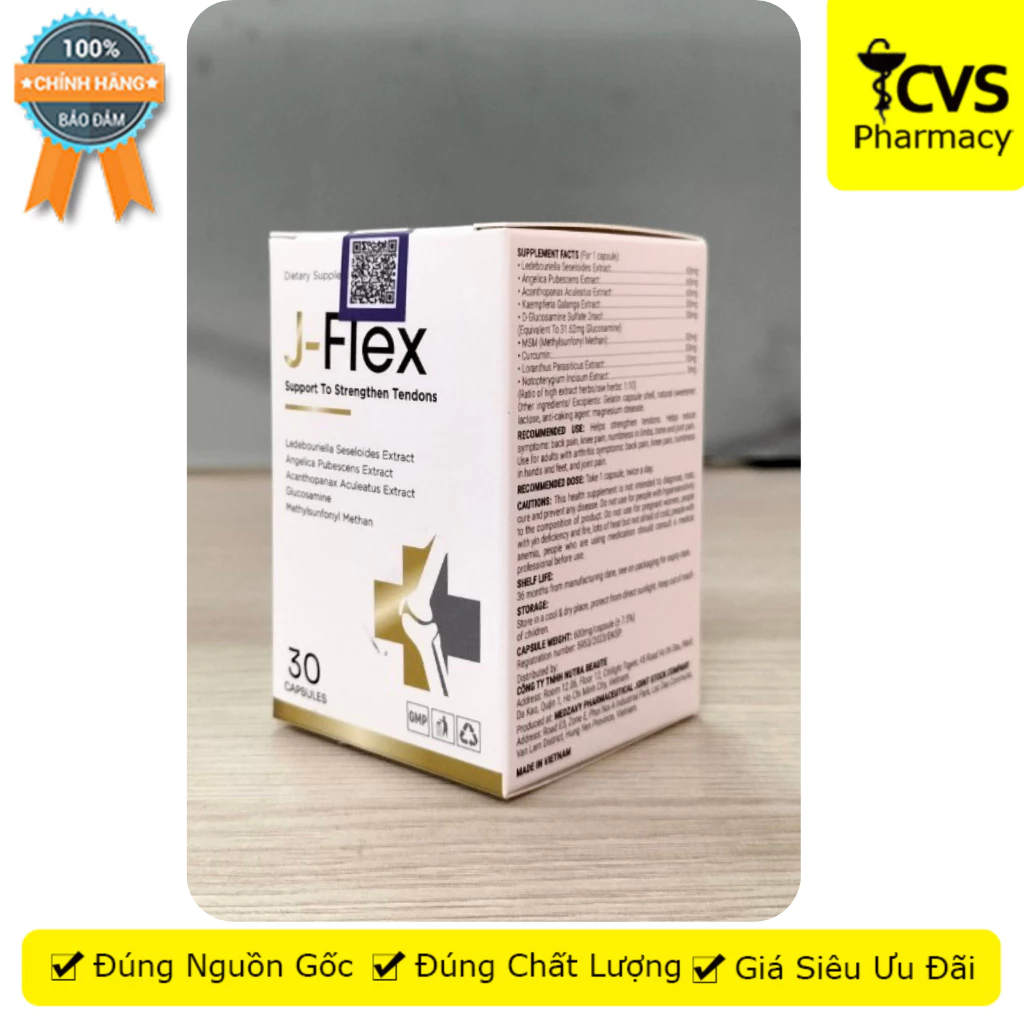 Viên uống J-Flex Hỗ Trợ Giảm Đau Nhức Xương Khớp (Hộp 30 viên) 26