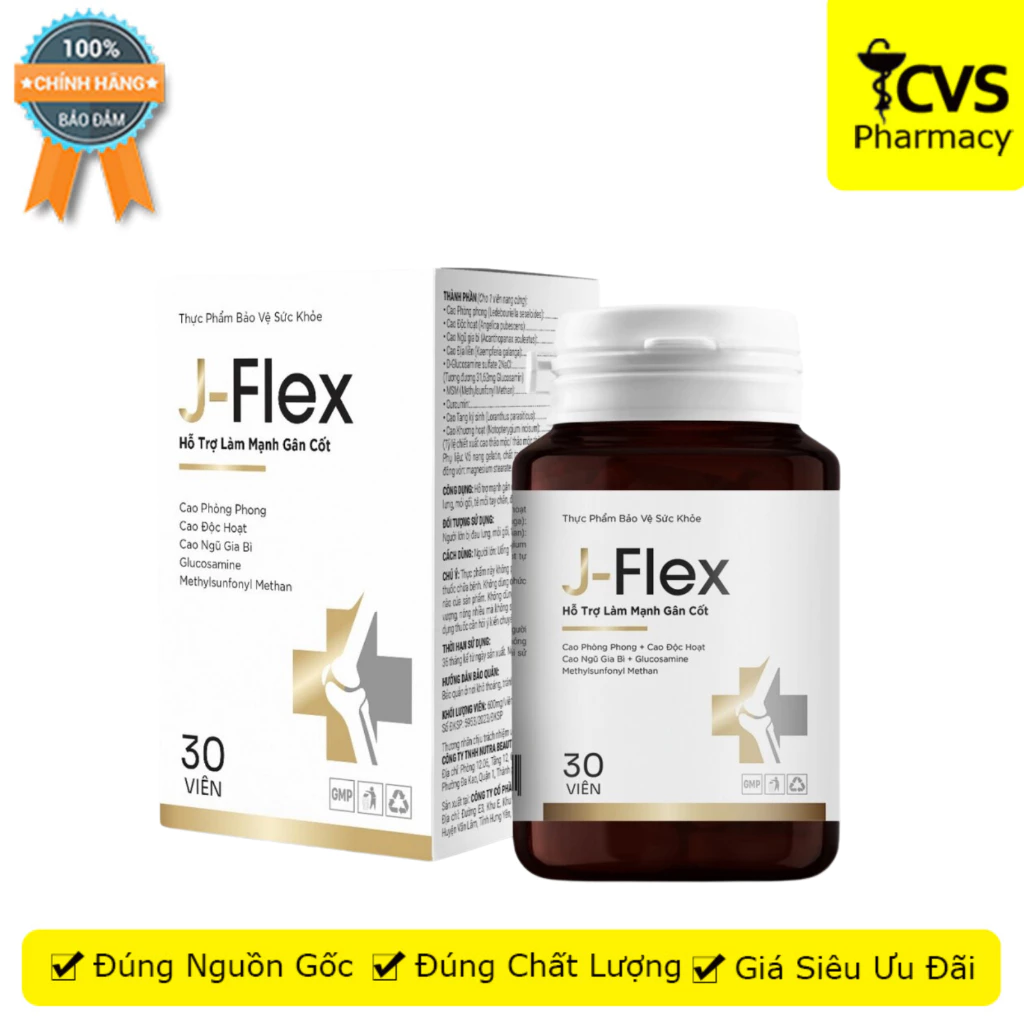 Viên uống J-Flex Hỗ Trợ Giảm Đau Nhức Xương Khớp (Hộp 30 viên) 22 jflex1 1
