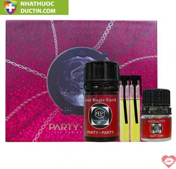 Combo Popper P.R.C Party Party 60ml - Chai 40ml + 20ml chính hãng 2 set chai hit tang khoai cam popper prc party party chai 40ml 20ml