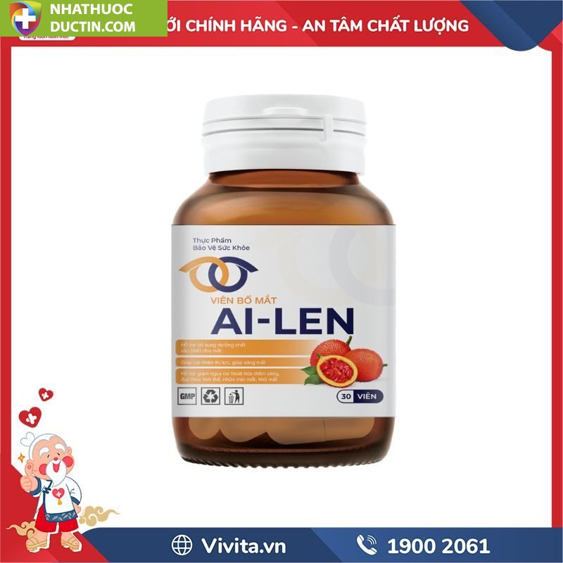 Viên Bổ Mắt Ai-Len Hỗ Trợ Cải Thiện Thị Lực (Hộp 30 viên) 16 vien bo mat ai len co tot khong
