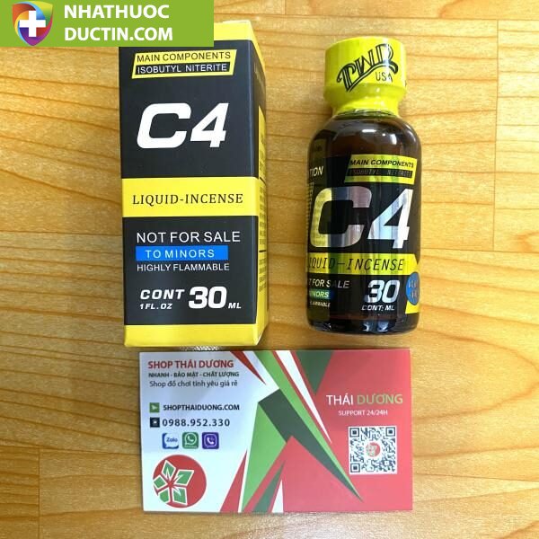 Popper C4 Vàng 30ml Chính Hãng Mỹ - Tăng Khoái Cảm Đỉnh Cao Cho Cả Top&Bot 13 ban chai hit tang khoai cam popper c4 vang 30ml chinh hang hao ky pwd dung ch ca tb 1