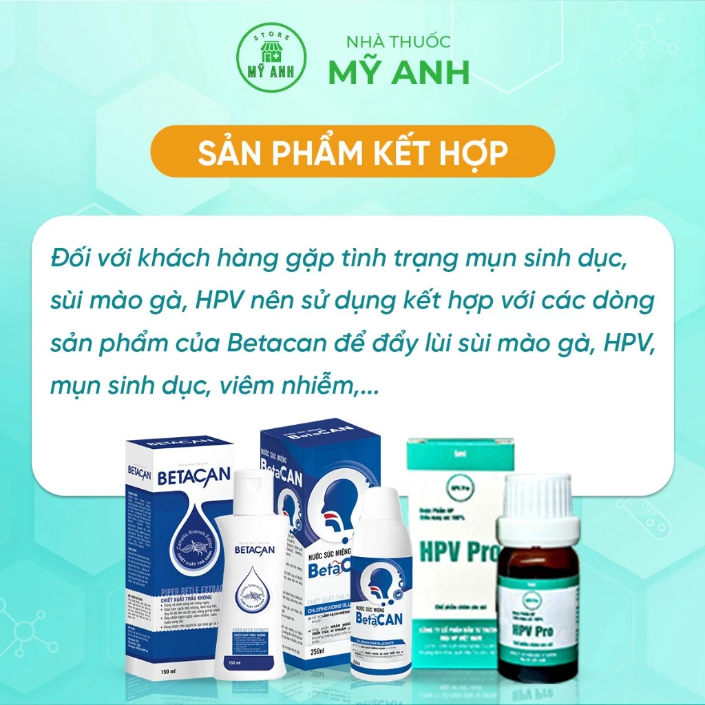 Dung dịch vệ sinh BETACAN giảm HPV sùi, giảm viêm 10 beta1