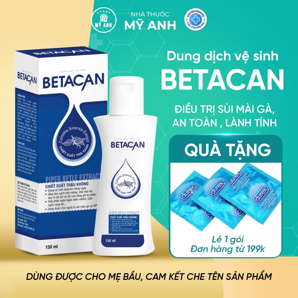 Dung dịch vệ sinh BETACAN giảm HPV sùi, giảm viêm 9 beta2 1