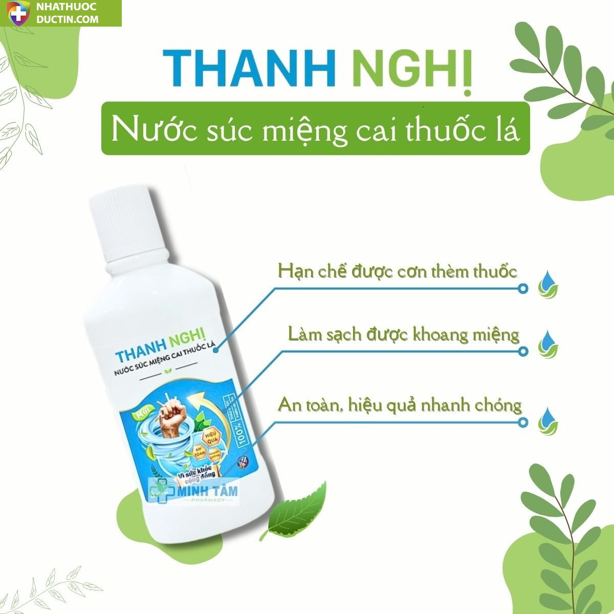 Nước Súc Miệng Cai Thuốc Lá Thanh Nghị Chính Hãng 6 cai thuoc la thanh nghi chinh hang