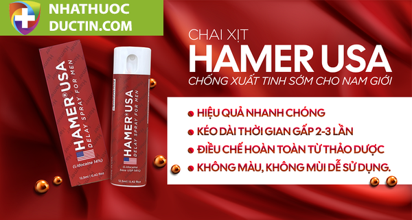Chai Xịt HAMER USA Delay Spray For Men, Chống Xuất Tinh Sớm – Chai 15 ml 14 chai xit hamer usa delay spray for men chong xuat tinh som chai 15 ml 3654