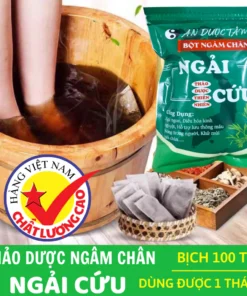 Alternative view of COMBO 100 Túi Lọc Ngải Cứu Ngâm Chân An Dược Tâm Thảo Dược. Ngải cứu giúp giảm căng thẳng, Mất ngủ kinh niên, lưu thông