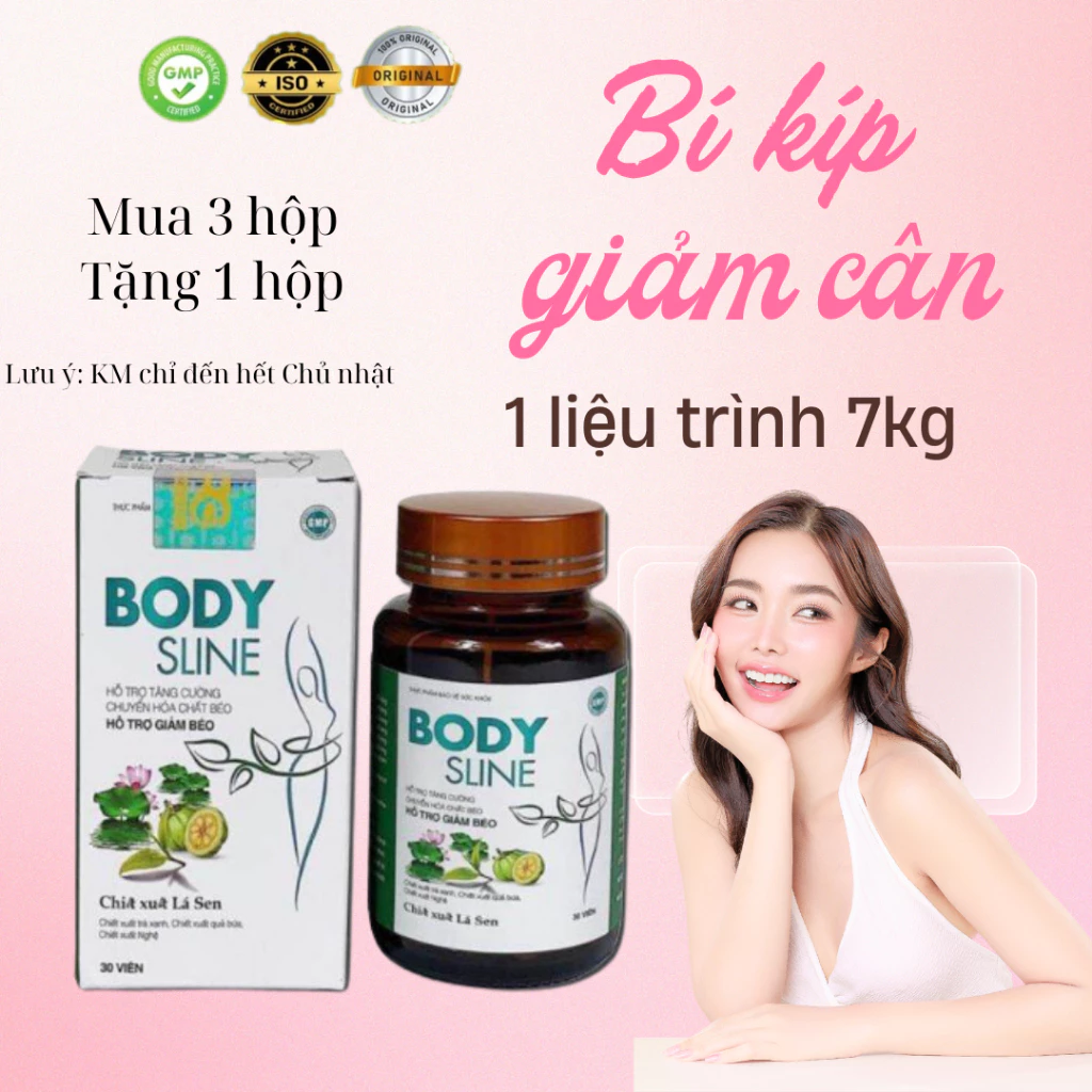 Giảm cân cấp tốc nhanh 10 kg cơ địa khó giảm hiệu quả an toàn Body Sline 30 viên uống cho mẹ bầu sau sinh và cho con bú 22 giamcan1 3