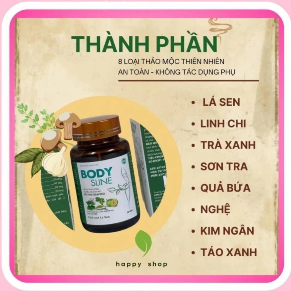 Giảm cân cấp tốc nhanh 10 kg cơ địa khó giảm hiệu quả an toàn Body Sline 30 viên uống cho mẹ bầu sau sinh và cho con bú 18 giamcan5 1